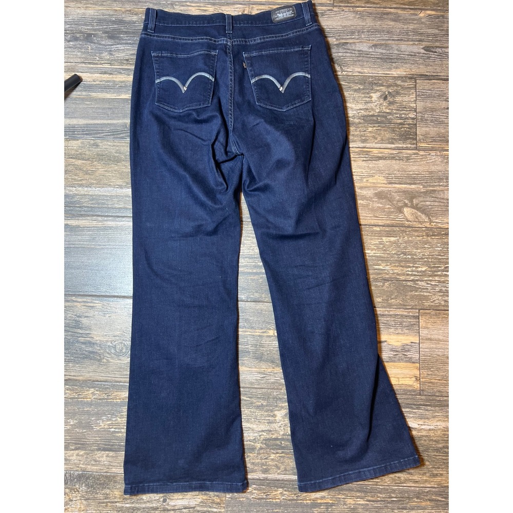Levi's 512 Bootcut Jeans Perfectly Slimming Dark Wash Denim Size 14‎ Stretch